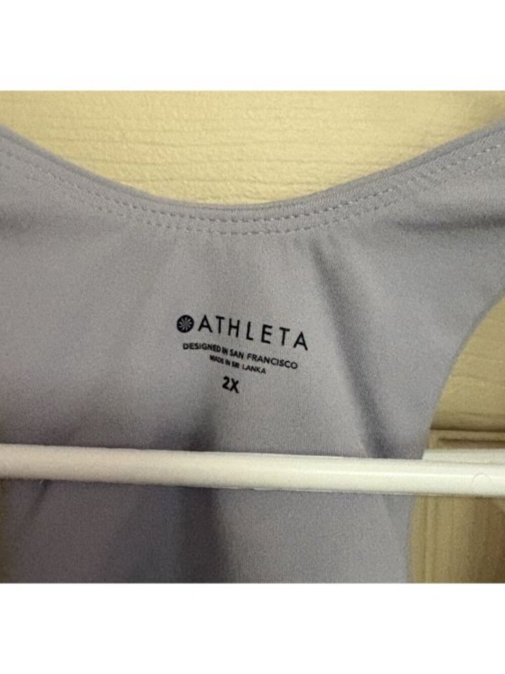 ATHLETA Conscious Crop Bra 2X Litest Gray Retail $64 Worn Once - Picture 2 of 5